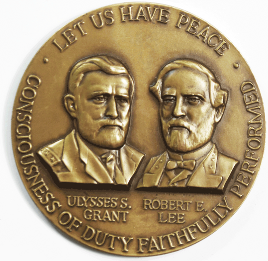 1962 Civil War Centennial Medal Lee Grant Peace 63mm Bronze Medallic Art
