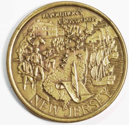 New Jersey State Seal Revolution's Crossroads Commemorative Medal 38 mm