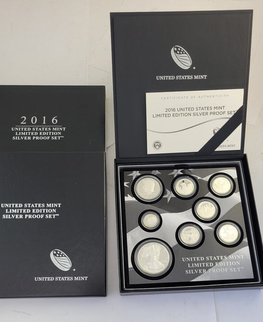 2016 US Mint Limited Edition Silver Proof Set w/Box & COA