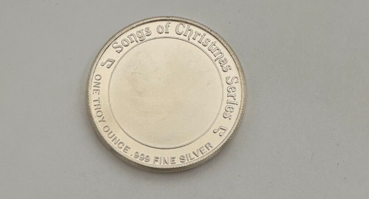 1996 Songs Of Christmas Series #1 1 oz .999 Fine Silver Round