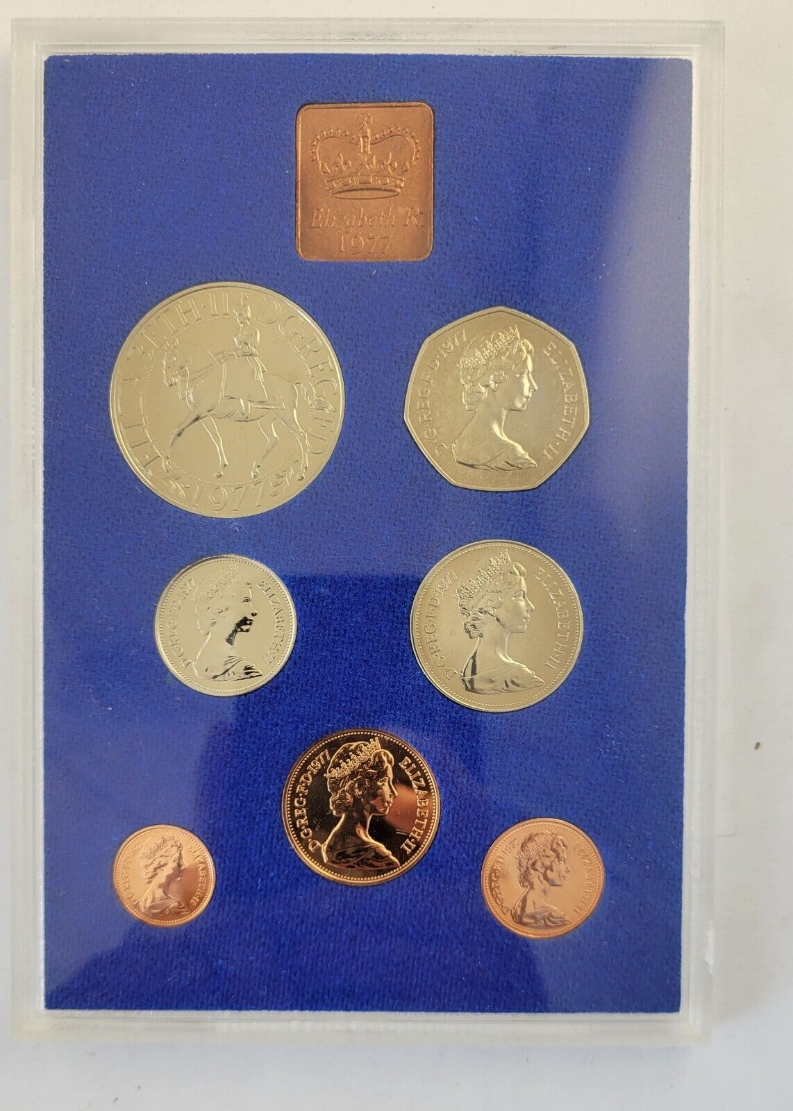 1977 Coinage Of Great Britain And Northern Ireland Set 7pc. Royal Mint