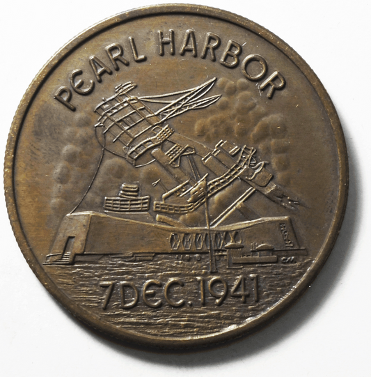 USS Arizona BB-39 Pearl Harbor 1941 Memorial Museum Bronze Medal 39mm