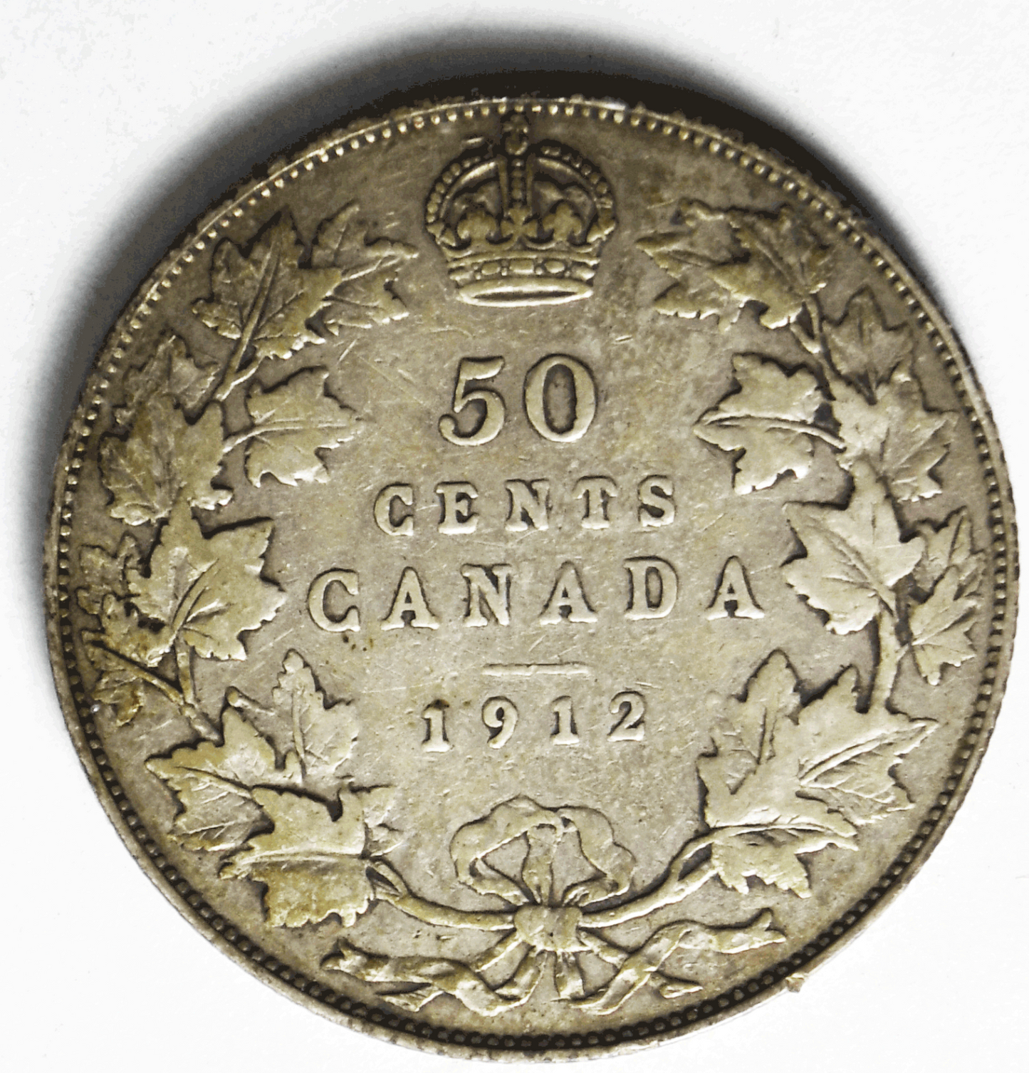 1912 50c Fifty Cents Silver Coin Canada Half Dollar KM# 25 Low Mintage