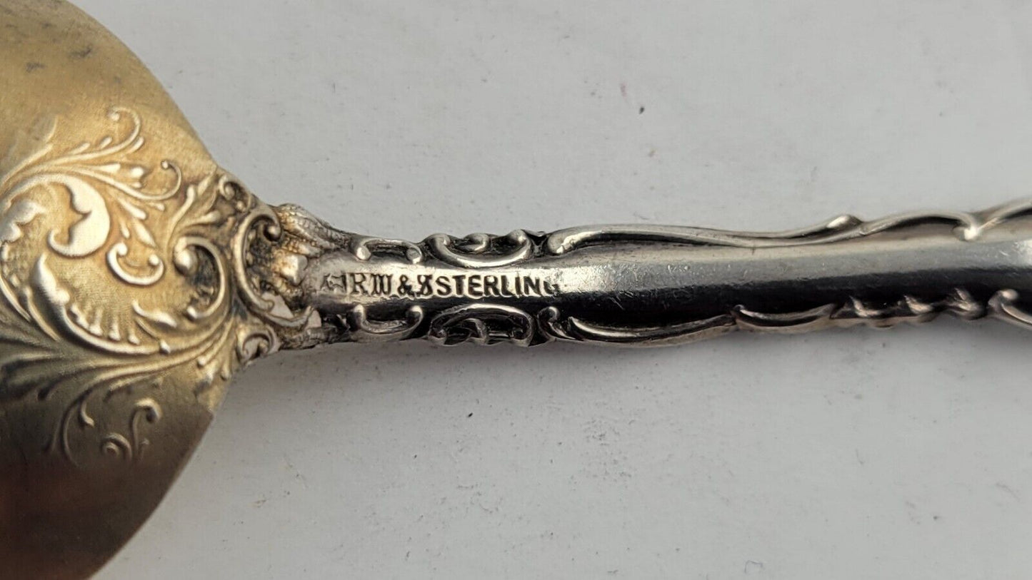 Kansas City Convention Hall Sterling 5 5/8" Souvenir Spoon w/Goldwash Bowl .65oz