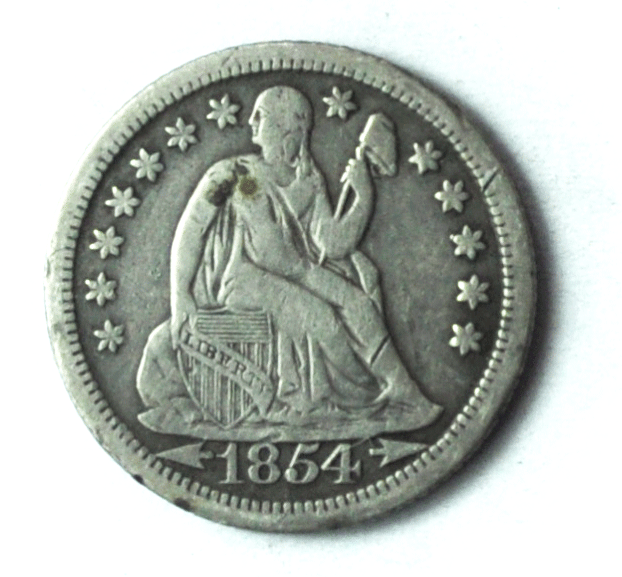 1854 O Arrows 10c Seated Liberty Silver Dime Rare Ten Cents New Orleans