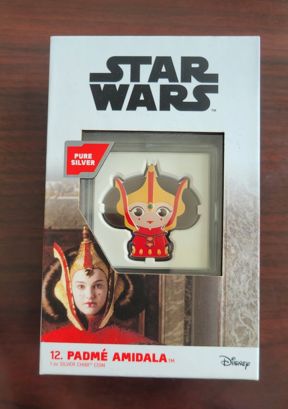 2022 Niue Star Wars 12. Padme Amidala Chibi 1 oz .999 Fine Silver Proof Boxed