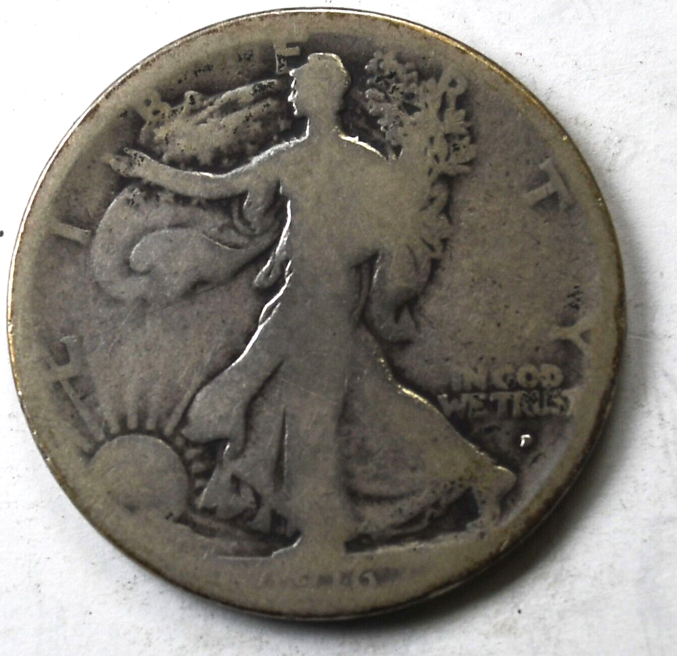 1916 D 50c Walking Liberty Silver Half Dollar Fifty Cents Denver
