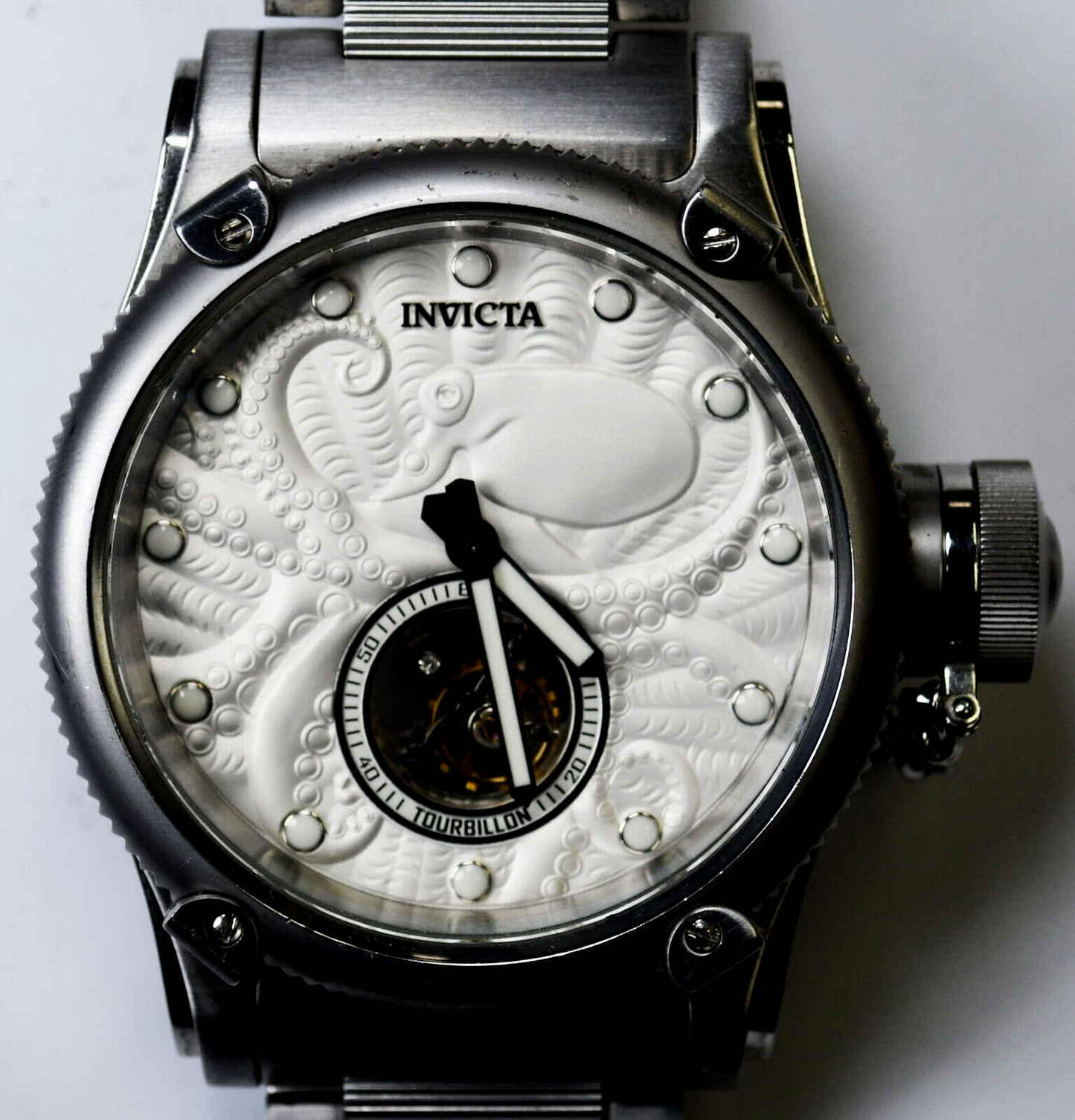 Invicta 11140 Russian Diver LE Manual Skeleton Octopus 52mm Stainless Tourbillon