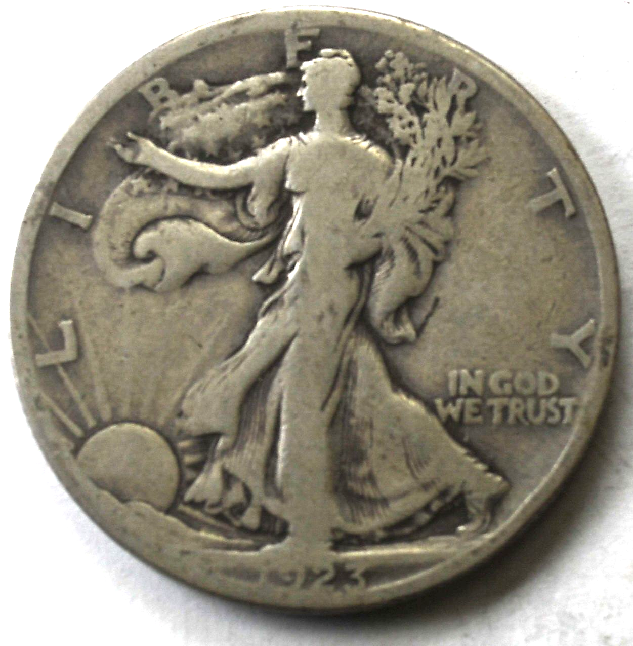 1923 S 50c Walking Half Dollar Silver Fifty Cents San Francisco