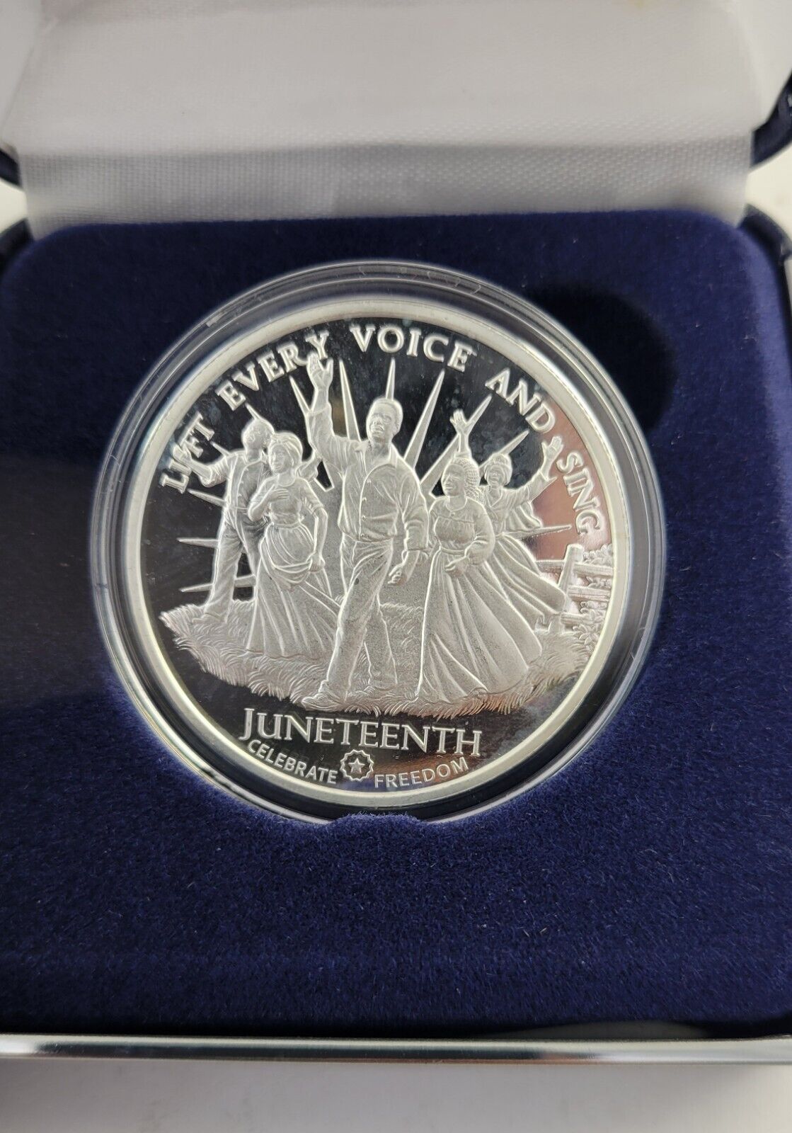 Juneteeth 1865 Danbury Mint 1 oz Silver Bullion Coin .999 Fine Boxed