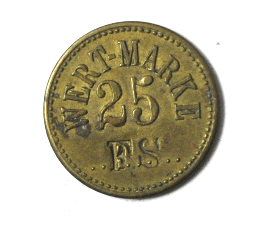 Germany Wert Marke 25 FS Counterstamp 23mm Token