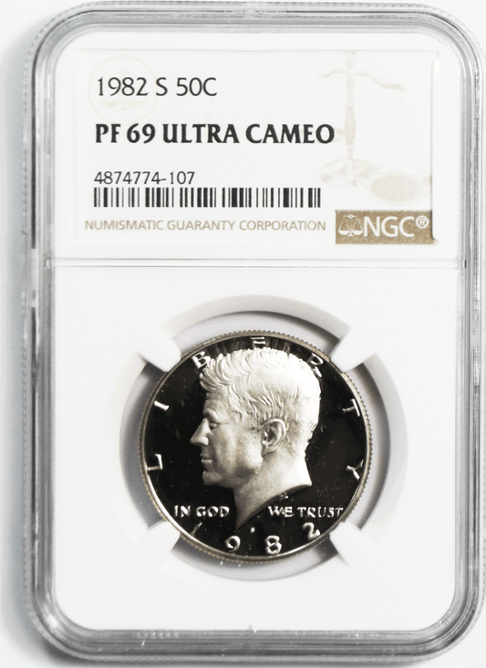 1982 S 50c Kennedy Half Dollar NGC PF69 Ultra Cameo Proof San Francisco