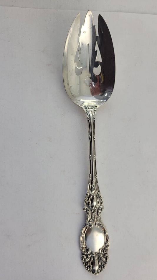 Lucerne by Wallace Sterling Silver 8 1/4" Slotted Solid Serving Spoon 1.9oz.