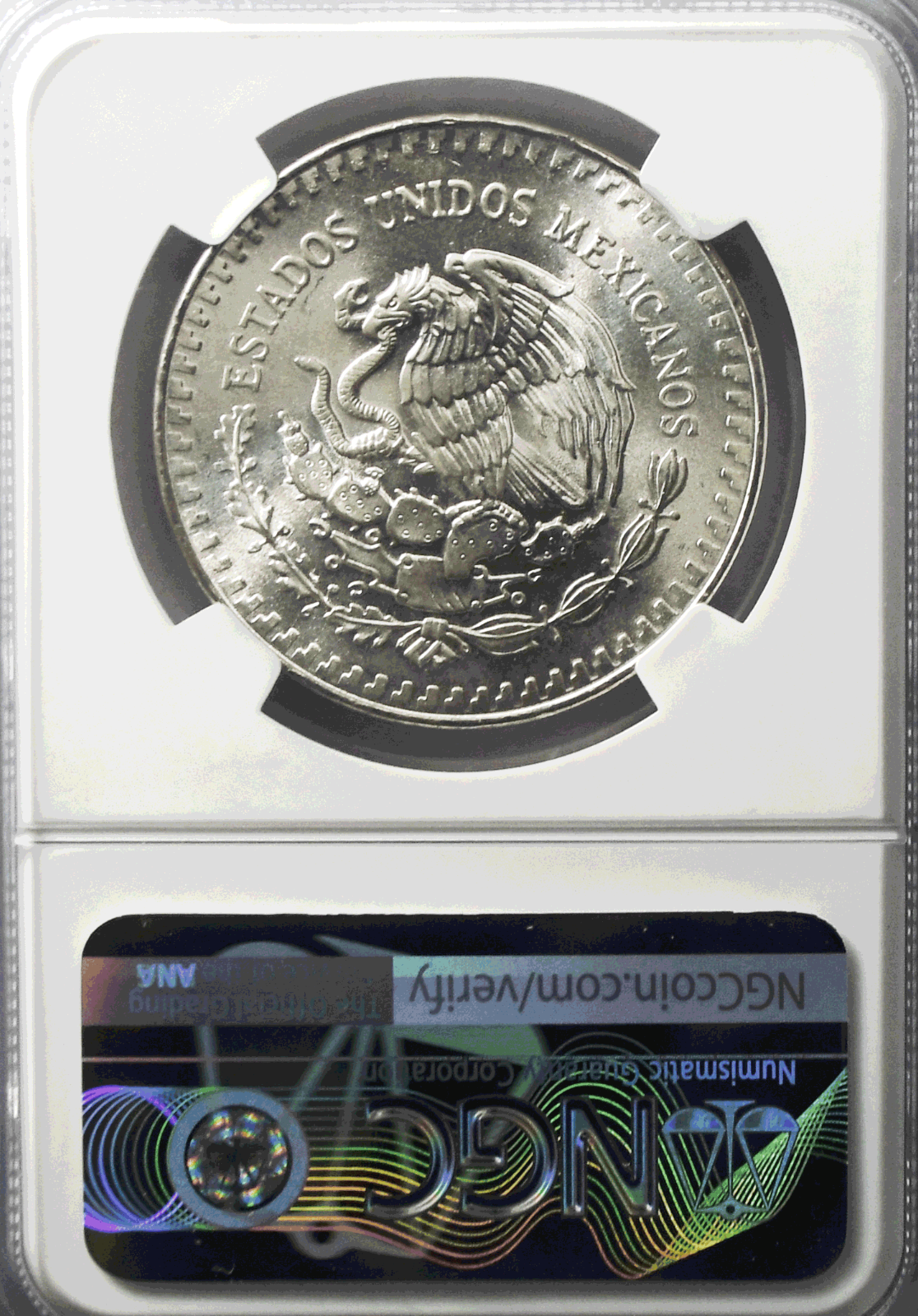 1985 Mexico 1 oz Silver Onza  Libertad .999 Fine Silver Plata NGC MS66