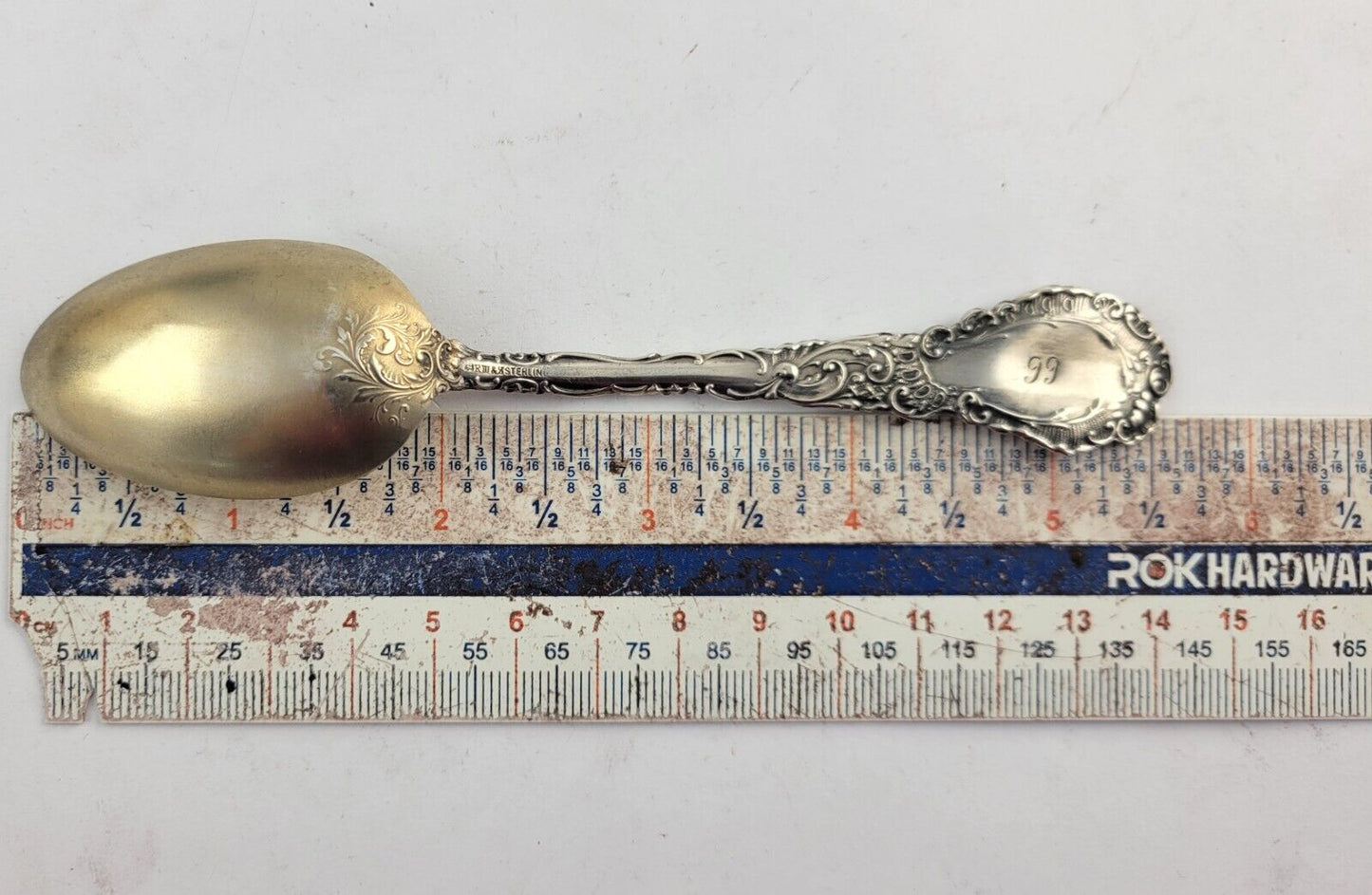 Kansas City Convention Hall Sterling 5 5/8" Souvenir Spoon w/Goldwash Bowl .65oz