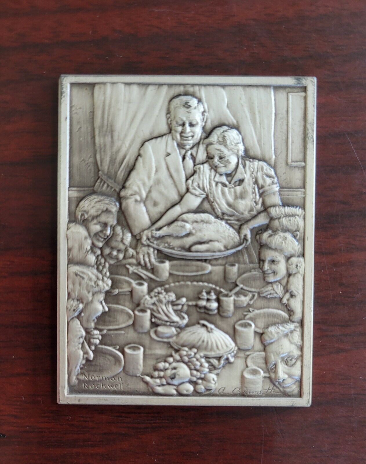 1974 Hamilton Mint Saturday Evening Post Freedom from Want Silver 1000 grains