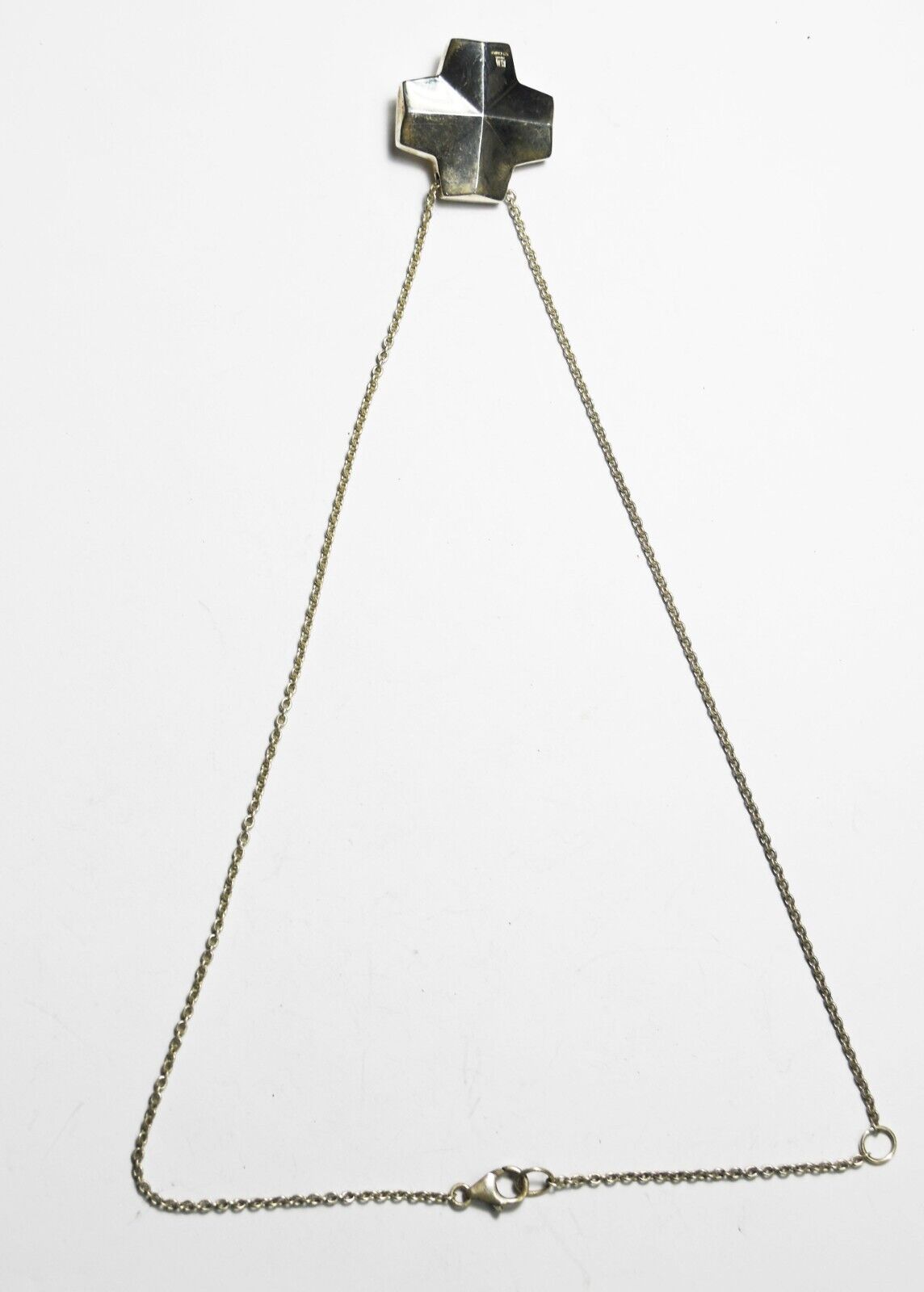 Sterling Silver RLM Cross Slide Pendant 26mm 18"