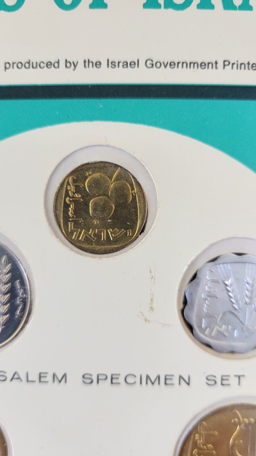 1967 Coins of Israel 6 Coin Set in Original Mint Packaging Jerusalem