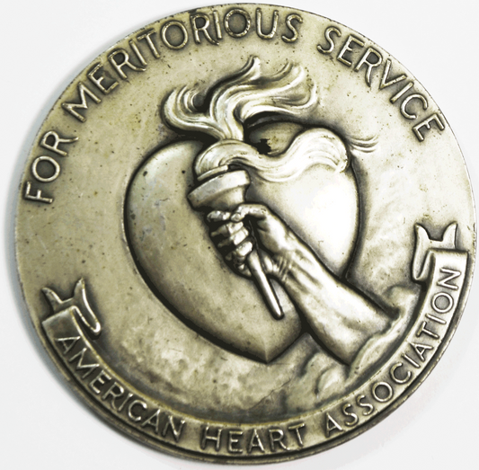 American Heart Association AHA For Meritorious Service Fight Heart Disease 63mm