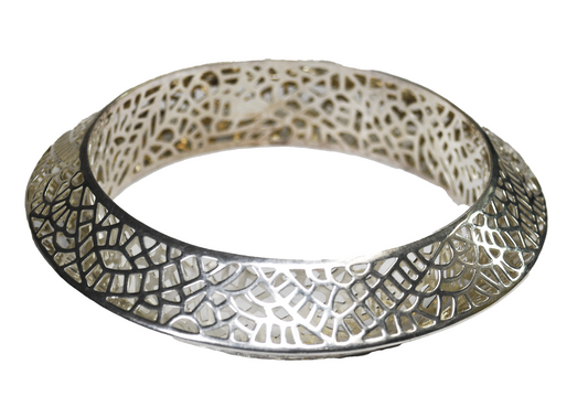 Sterling Silpada B2830 Stiletto Bangle Filigree Triangular Medium Bracelet 18mm