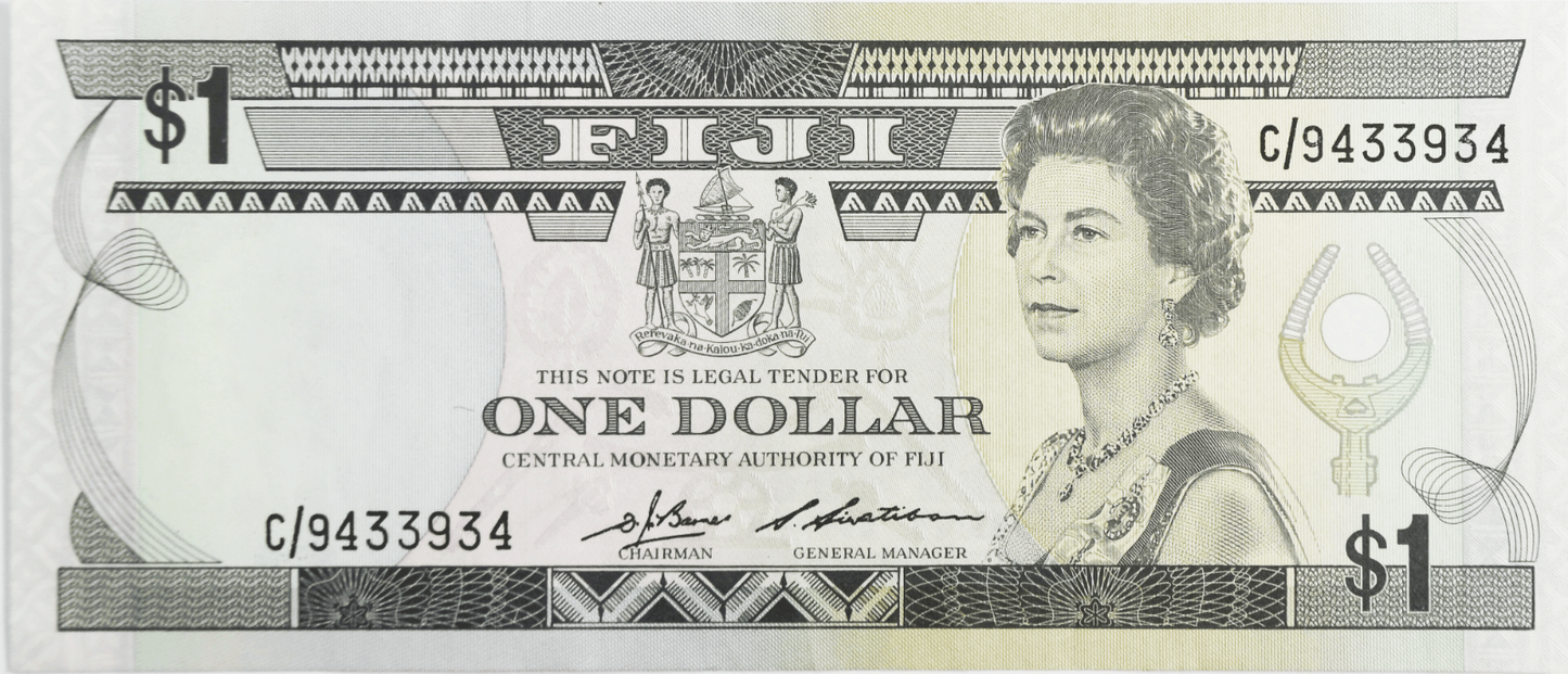 1983 $1 Fiji One Dollar Banknote C/9433934