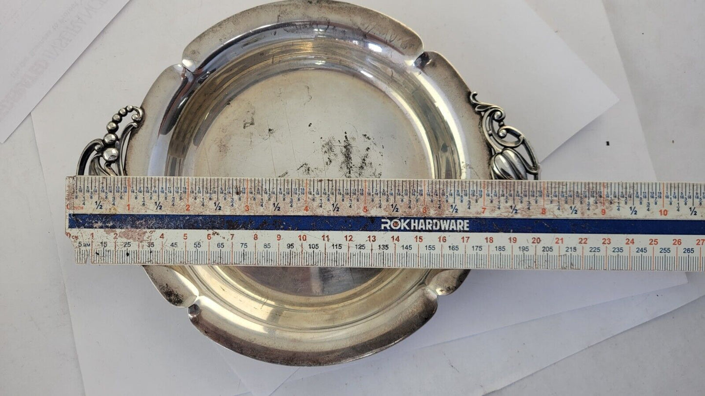 Blossom by Webster Sterling Silver 8" Wide Dish Tray Georg Jensen Style 6.1oz.