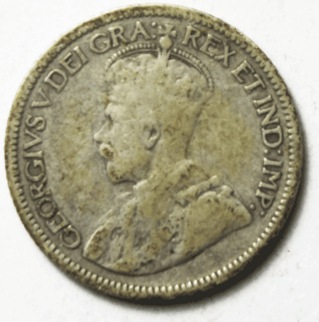 1930 Canada 10c Ten Cents Silver Coin Dime KM# 23a