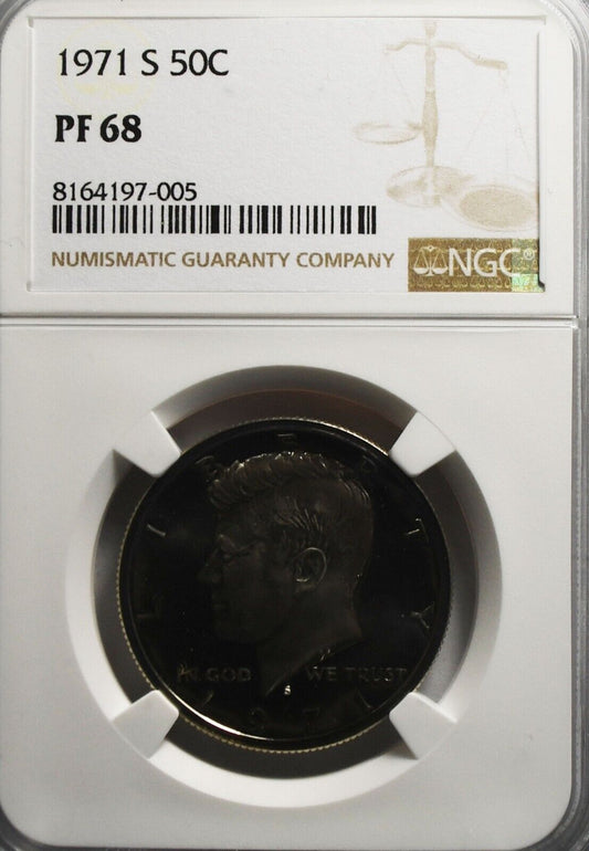 1971 S 50c Kennedy Half Dollar NGC PF68 Proof San Francisco