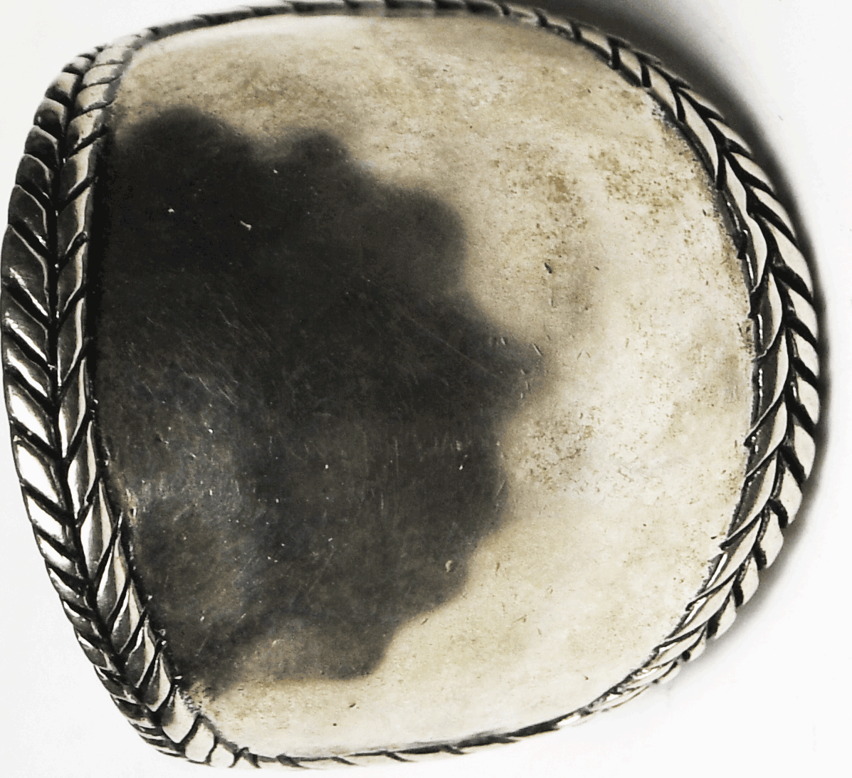 Sterling Silpada Hammered Domed Ring 25mm Size 7