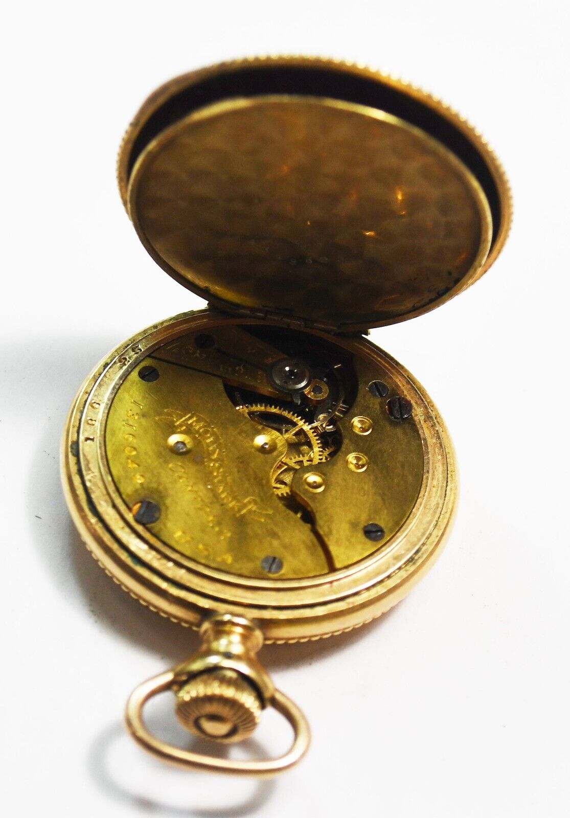 1899 Hampden Molly Stark Size 3/0 Dueber Special GF Hunters Case Not Running