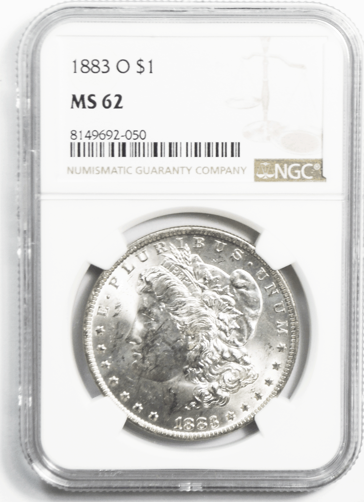 1883 O $1 Morgan Silver Dollar MS62 NGC Uncirculated New Orleans