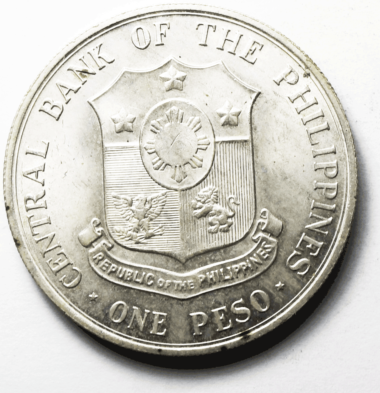 1964 Philippines Silver One Peso KM# 193 Low Mintage AU-Unc