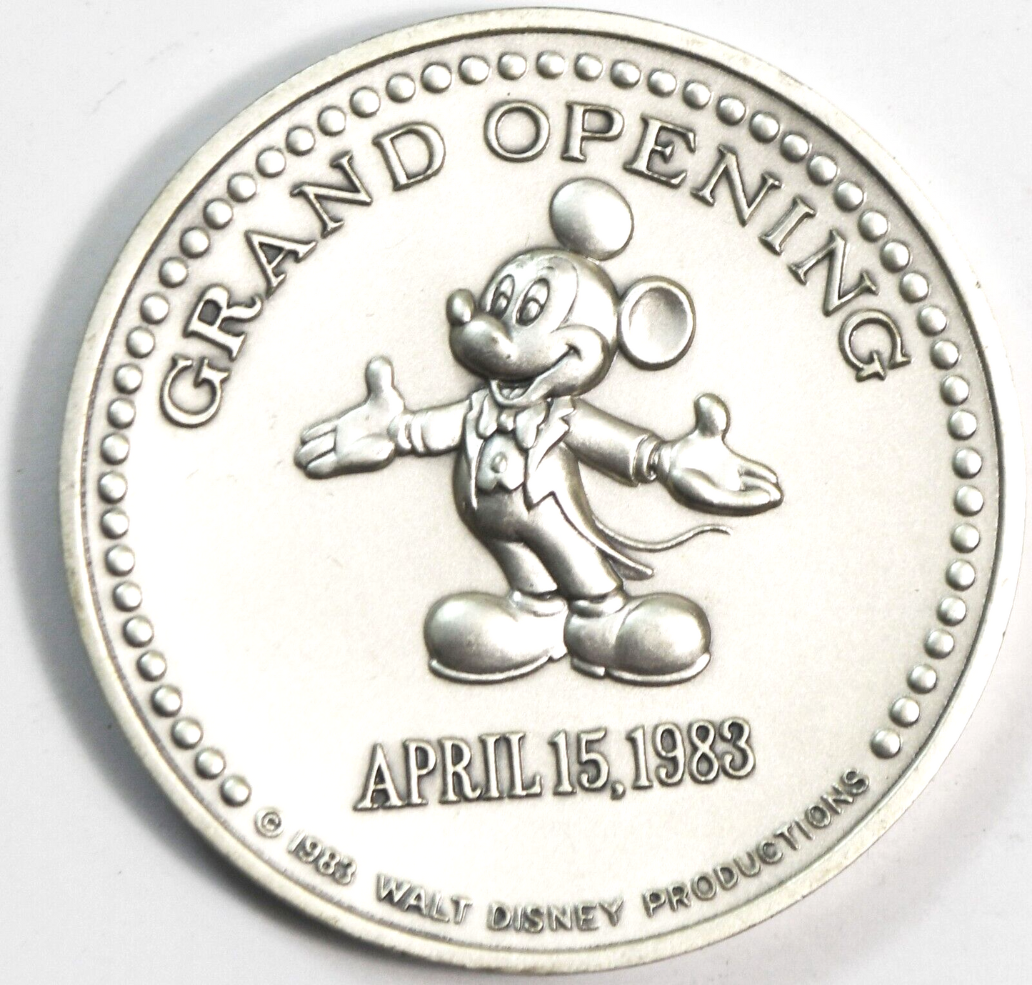 1983 Walt Disney Tokyo Disneyland Kingdom of Family Dreams Medal 55mm