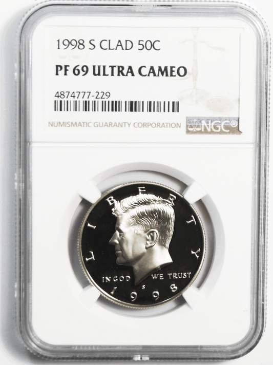 1998 S 50c Kennedy Half Dollar NGC PF69 Ultra Cameo Proof San Francisco