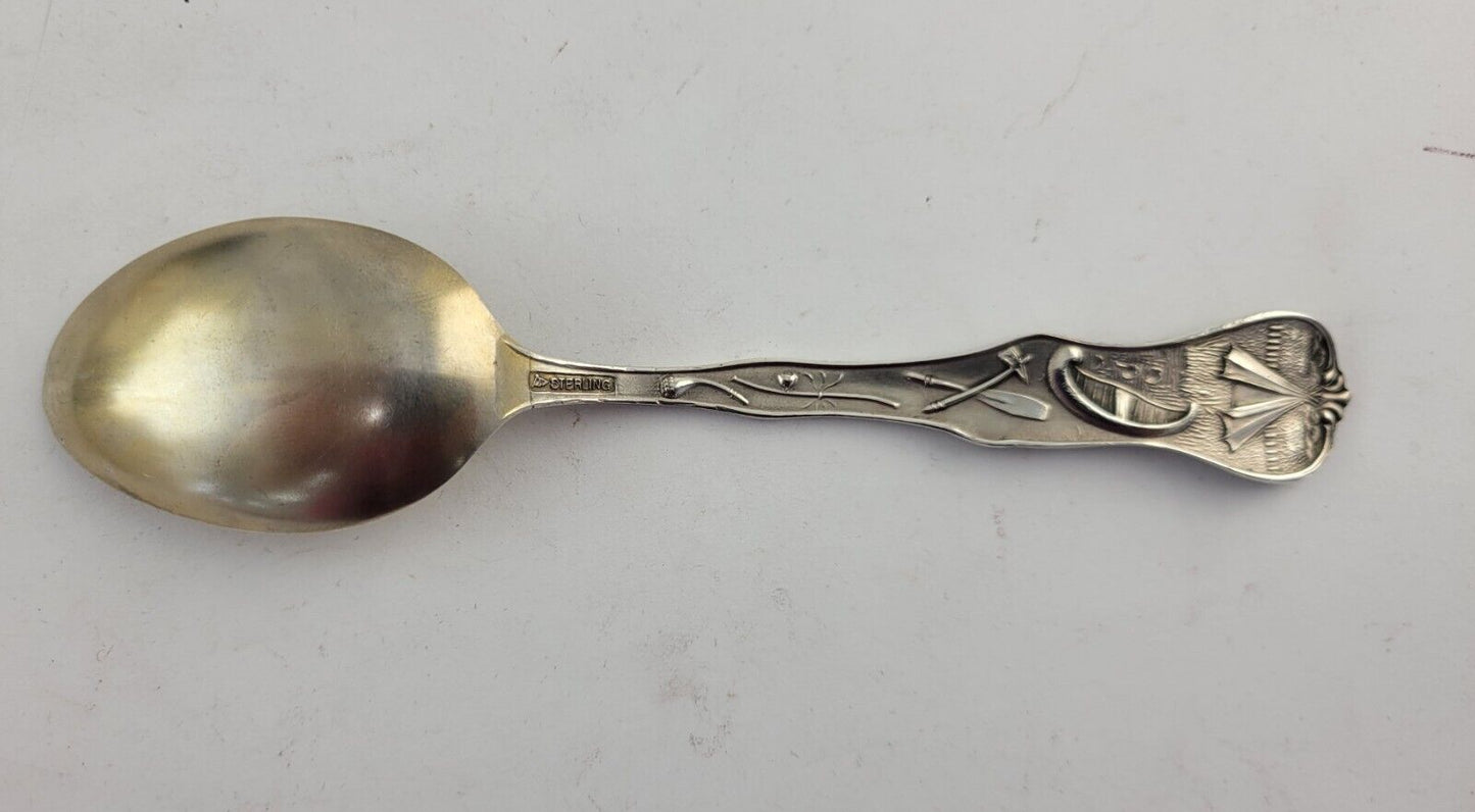 Spokane Falls Washington Silver 5 1/2" Souvenir Spoon .64oz. w/Goldwash Bowl