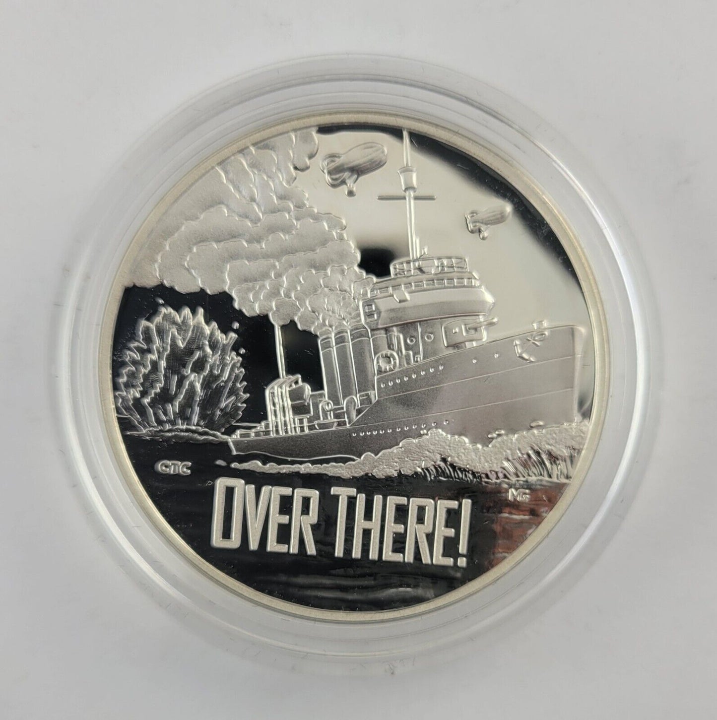 2018 World War I Centennial P Silver Dollar and Navy Medal Proof Set Boxed