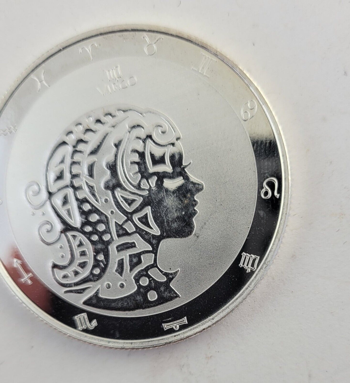 2022 Tokelau $5 Virgo Zodiac Symbol 1oz .999 Fine Silver Astrology Coin