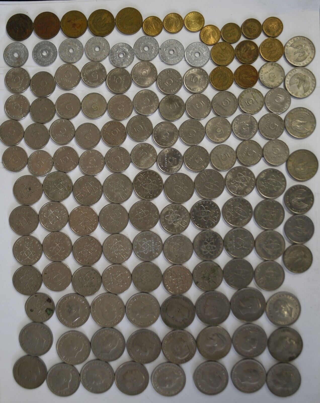 1954-1994 Greece Coins Lot 389pc 1 2 5 10 20 50 100 Drachma Lepta