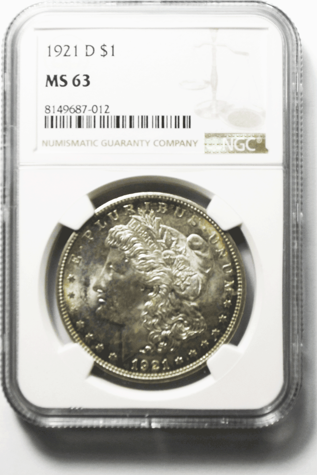 1921 D $1 Morgan Silver Dollar MS63 NGC Uncirculated Denver
