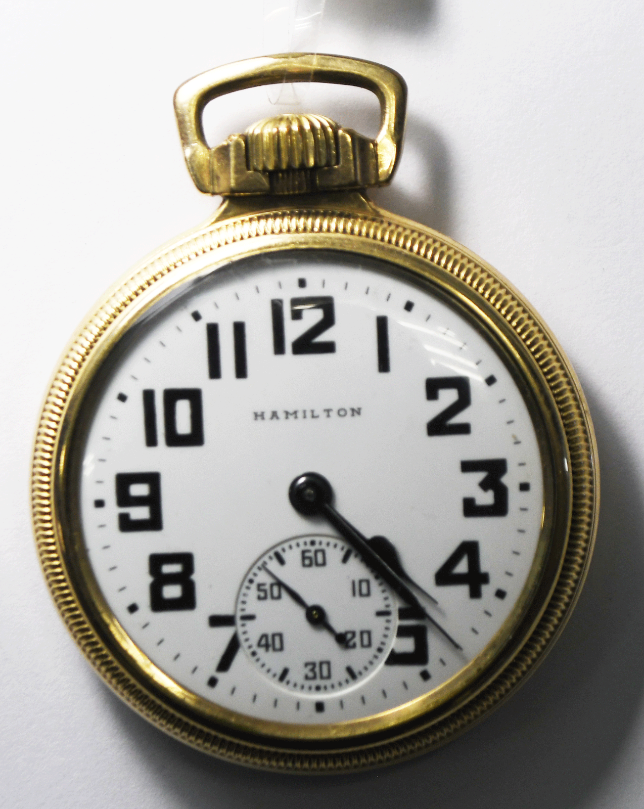 1946 Hamilton Size 16 OF LS Railroad Pocket Watch 992B 21J 10k GF Case