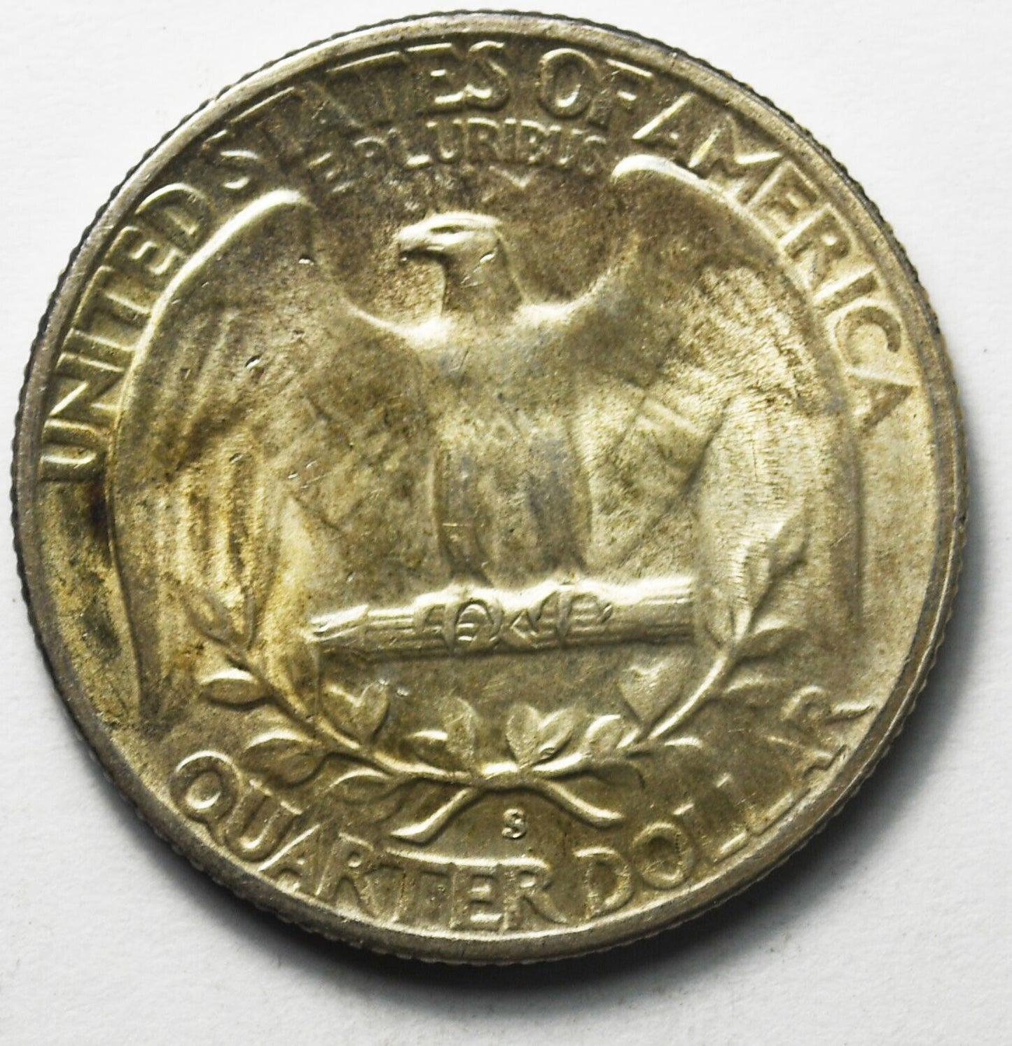 1945 S 25c Washington Silver Quarter Dollar San Francisco AU