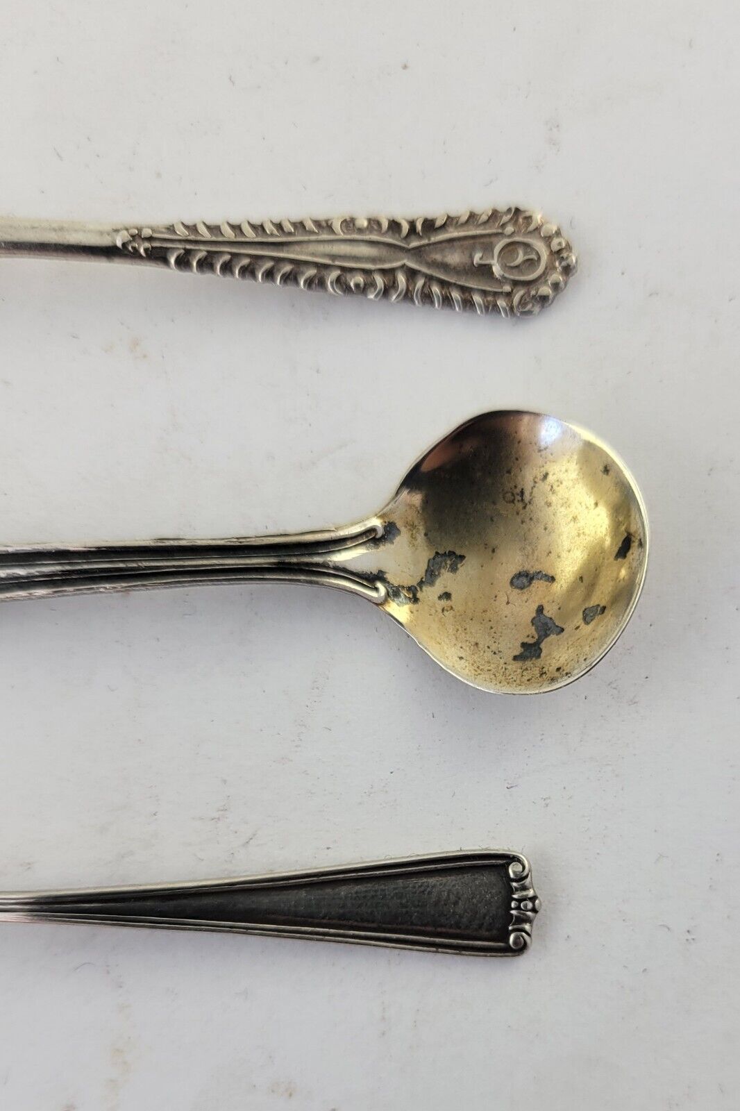 Vintage Sterling Silver Lot of 3 Salt Spoons SSMC