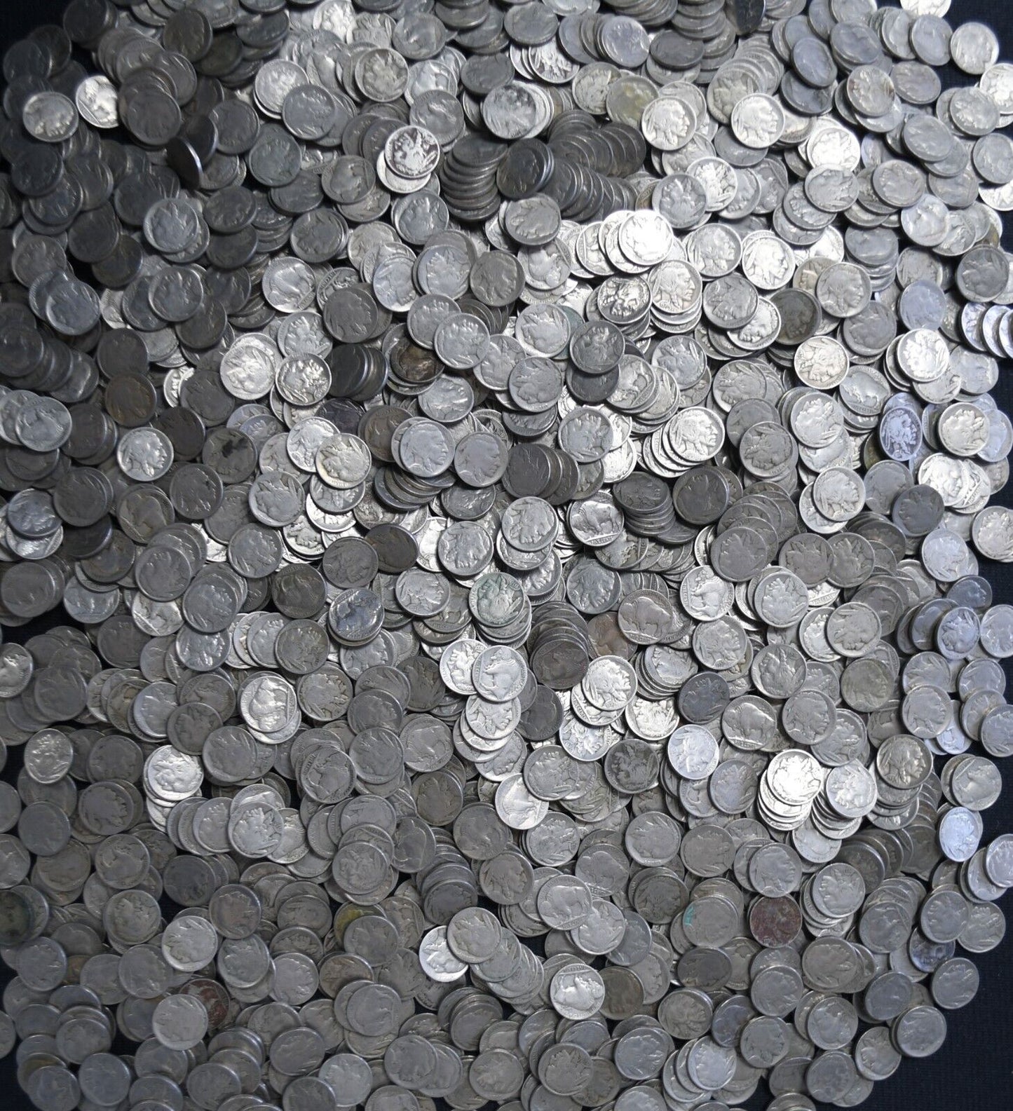 Bag of 1800 Buffalo Head Nickels 5c Five Cents Circulated Common Dated Lot