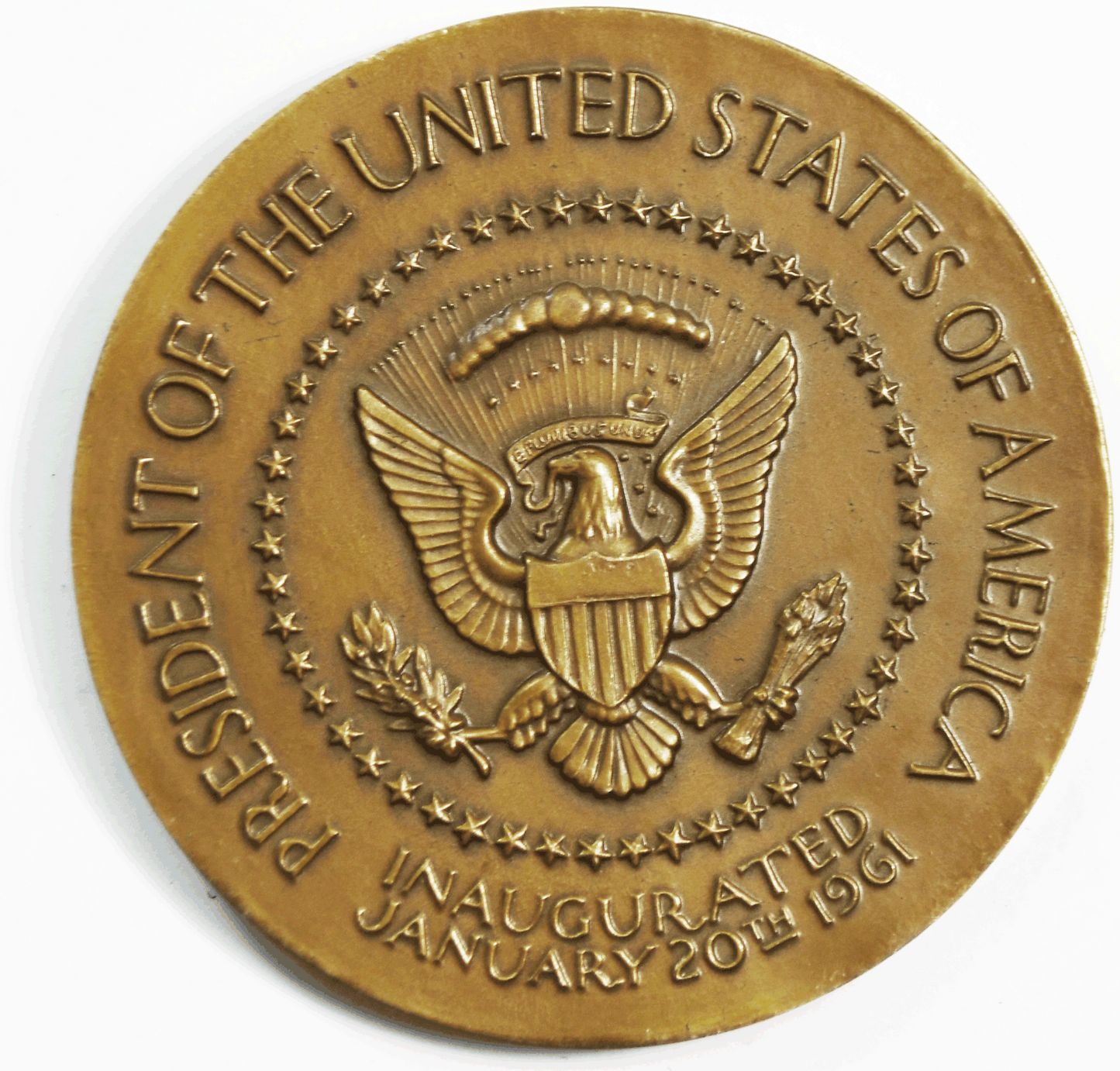 Medallic Art Co John Fitzgerald Kennedy JFK Bronze 70mm Inaugural Medal