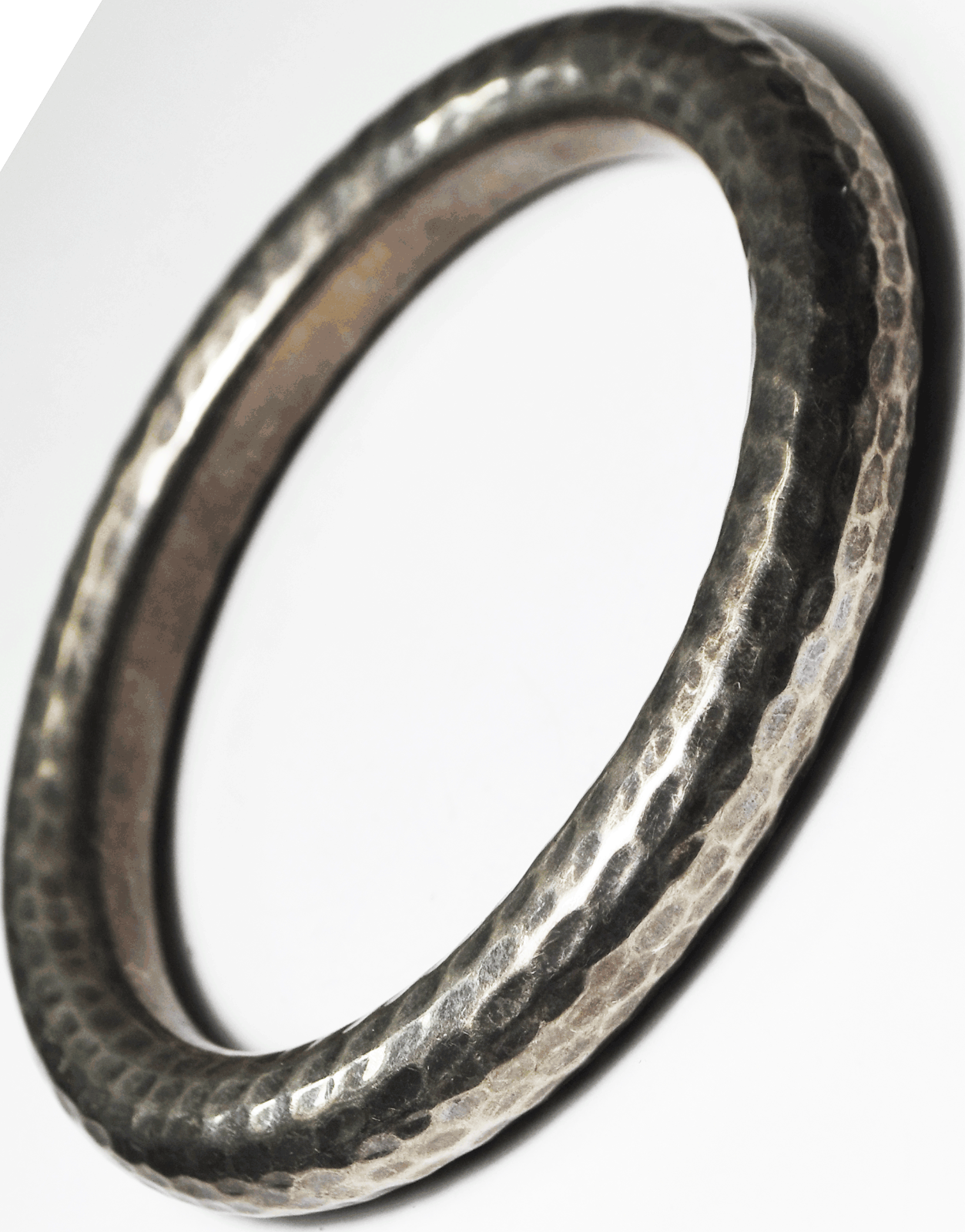 Sterling Silpada 11mm Thick Hammered Round Extra Large Bangle Bracelet B1117