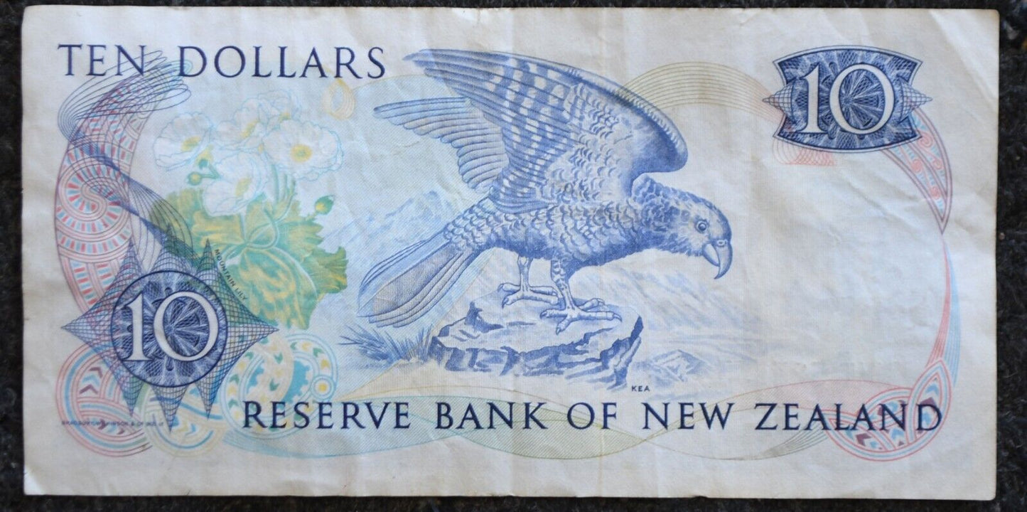 1985-89 New Zealand $10 Ten Dollars Banknote NMT 523853