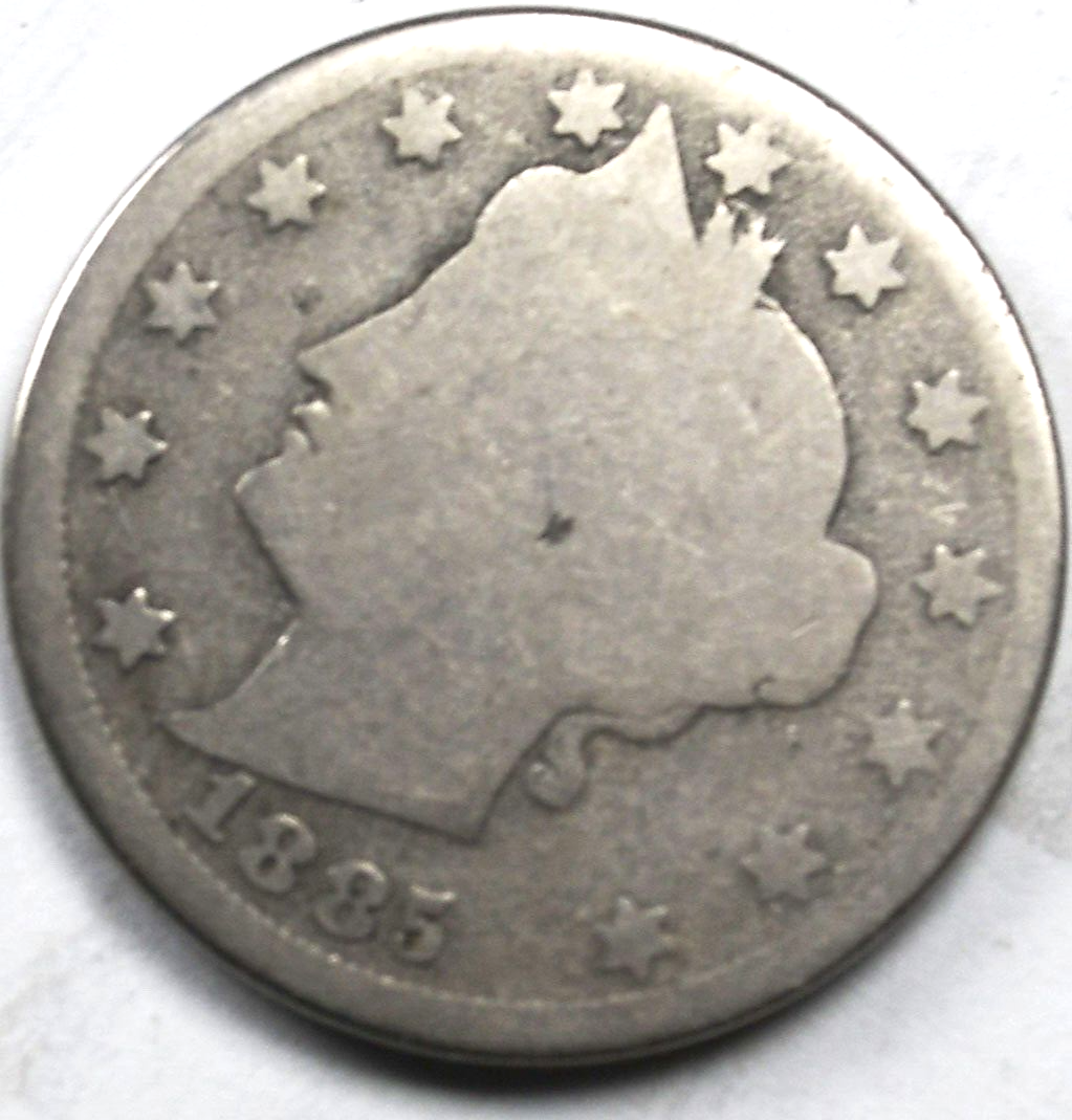 1885 5c V Liberty Nickel Five Cents Rare US Philadelphia Rare Year