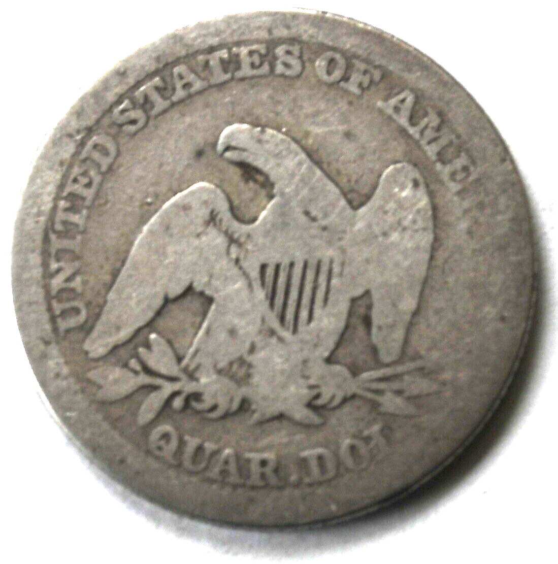 1854 25c Seated Liberty Silver Quarter Dollar Twenty Five Cents Philadelphia