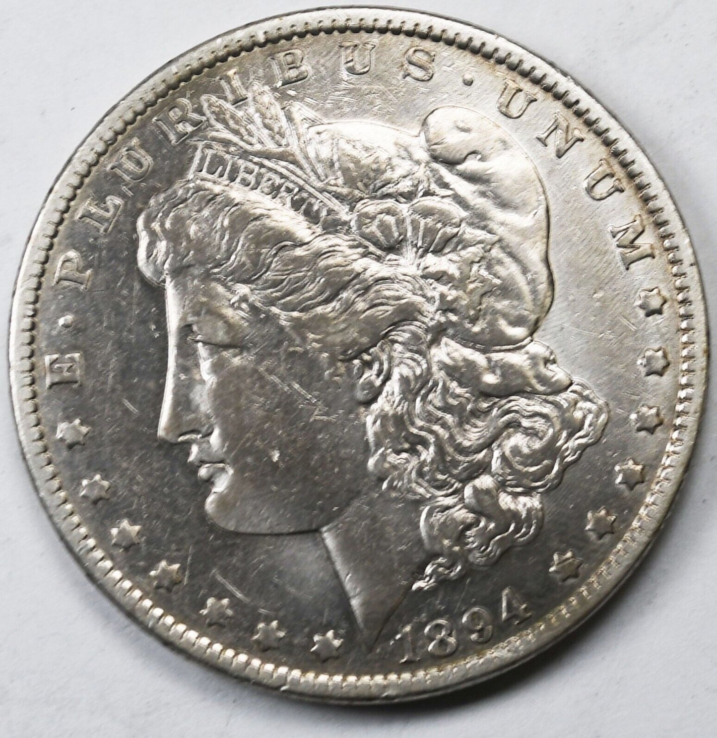 1894 $1 Morgan Silver One Dollar Rare Philadelphia AU Cleaned