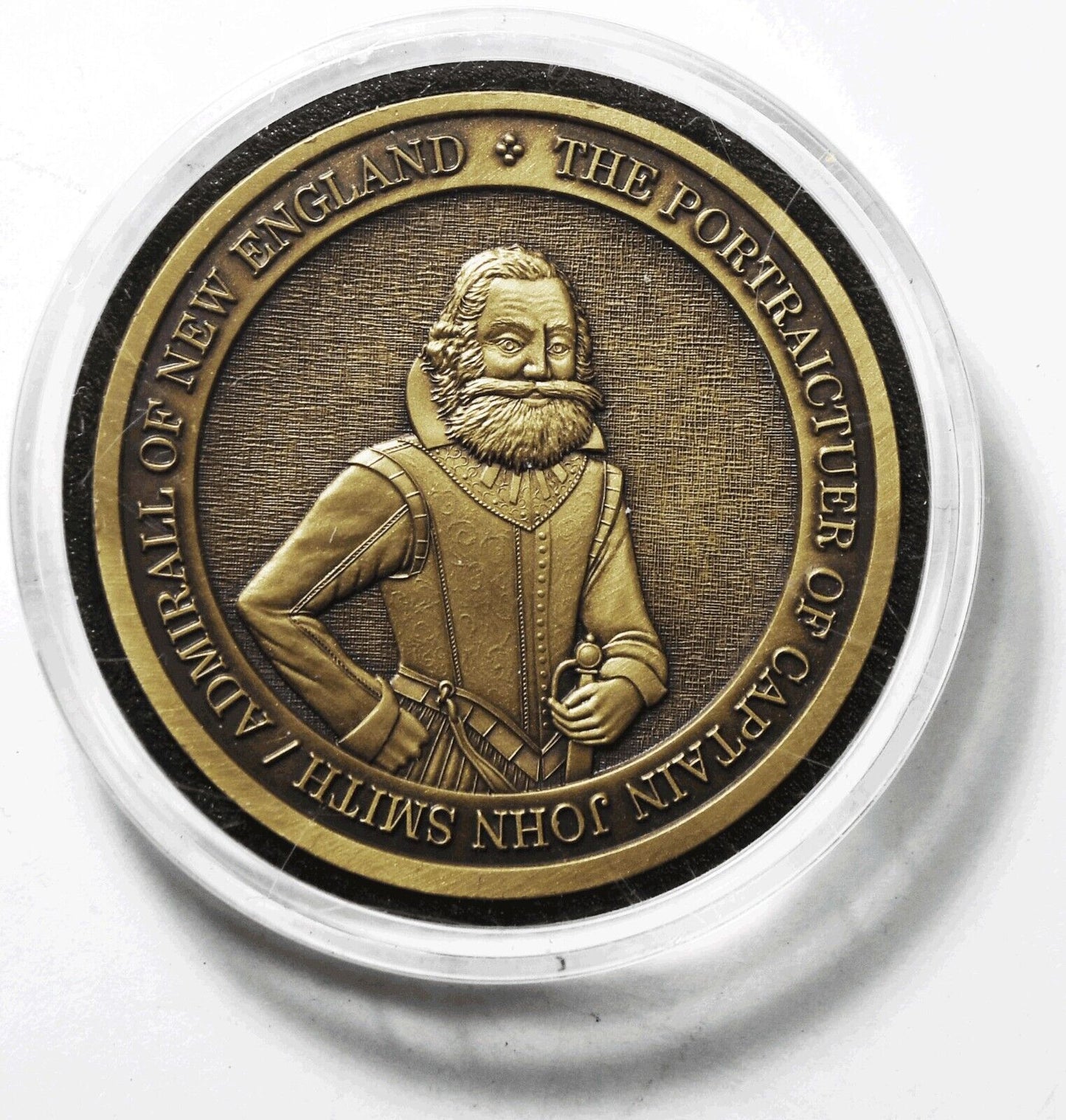 John Smith Admiral New England Portraictuer Captain John Smith Medal 44mm VA